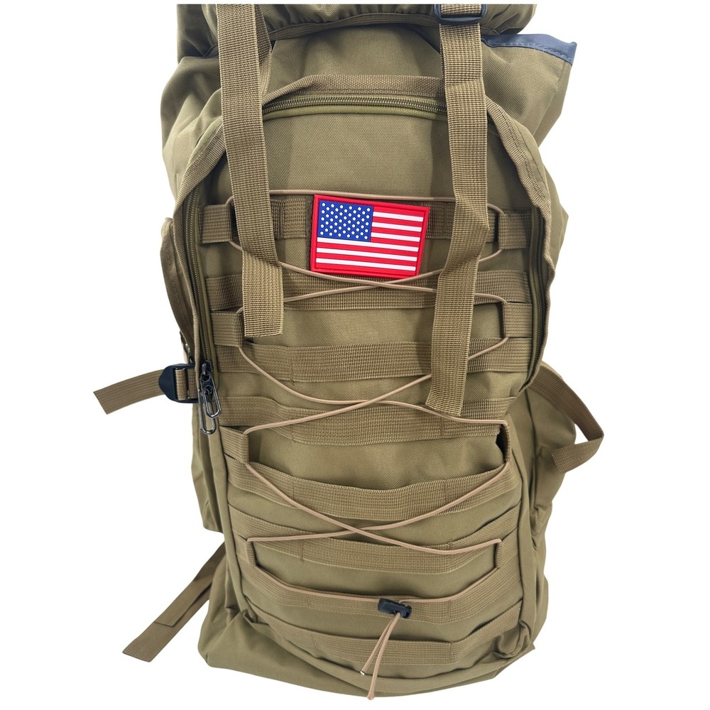 Tactical Military Rucksack Backpack Coyote Tan Khaki Hiking Bug Out Bag 24 Inch